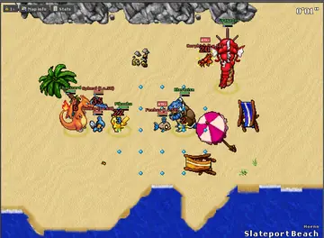 A battle at Slateport Beach, Hoenn